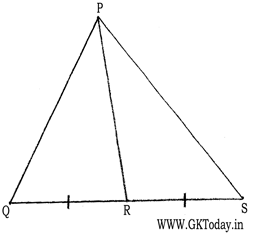 The side QR of an equilateral triangle PQR is produced to the point S ...