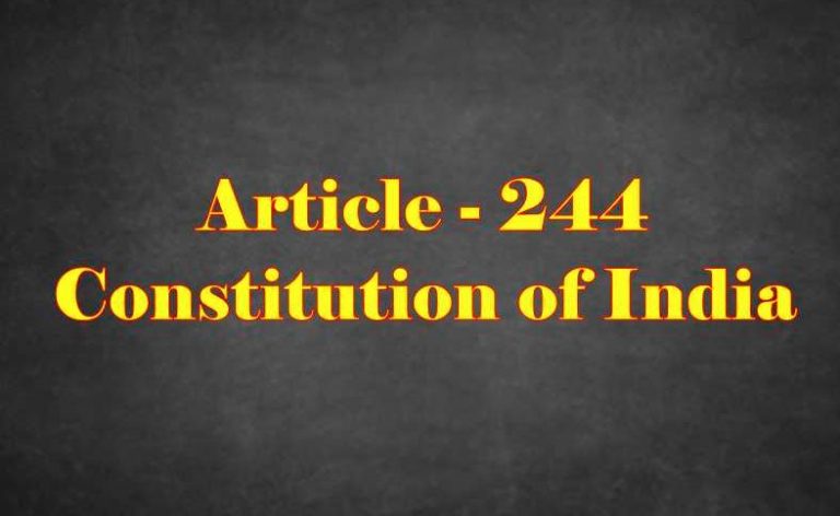 What Is Article 244(A) Of The Constitution? – GKToday