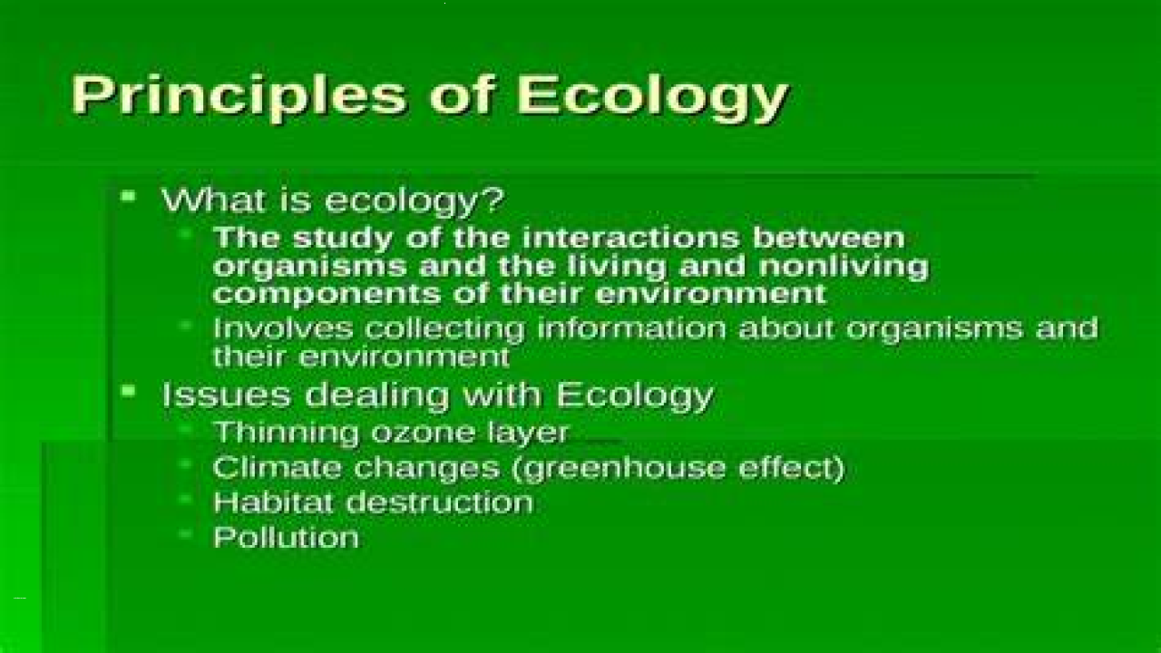 Principle Of Ecology – GKToday